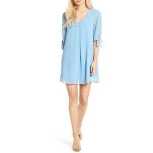 Soprano Jules Blue Split Sleeve Shift Dress M